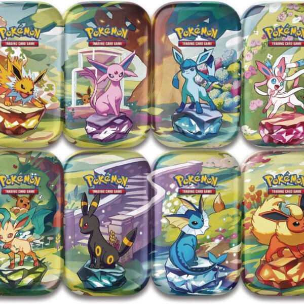 Pokemon Scarlet & Violet Prismatic Evolutions Mini Tin ( 1 Tin Picked at Random) - Nexpoke