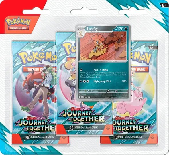 Pokemon Scarlet and Violet Journey Together 3 Pack Blister Scrafty - Nexpoke